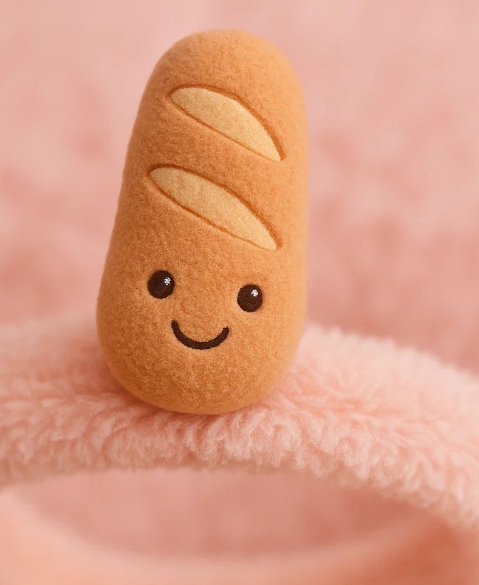 Bread Plush Baby Headband - Adorable Infant Hair Accessory with Cartoon Loaf Design