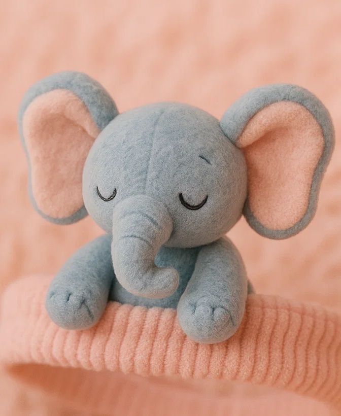 Elephant Plush Baby Headband - Soft Infant Hair Accessory with Cute Elephant Design