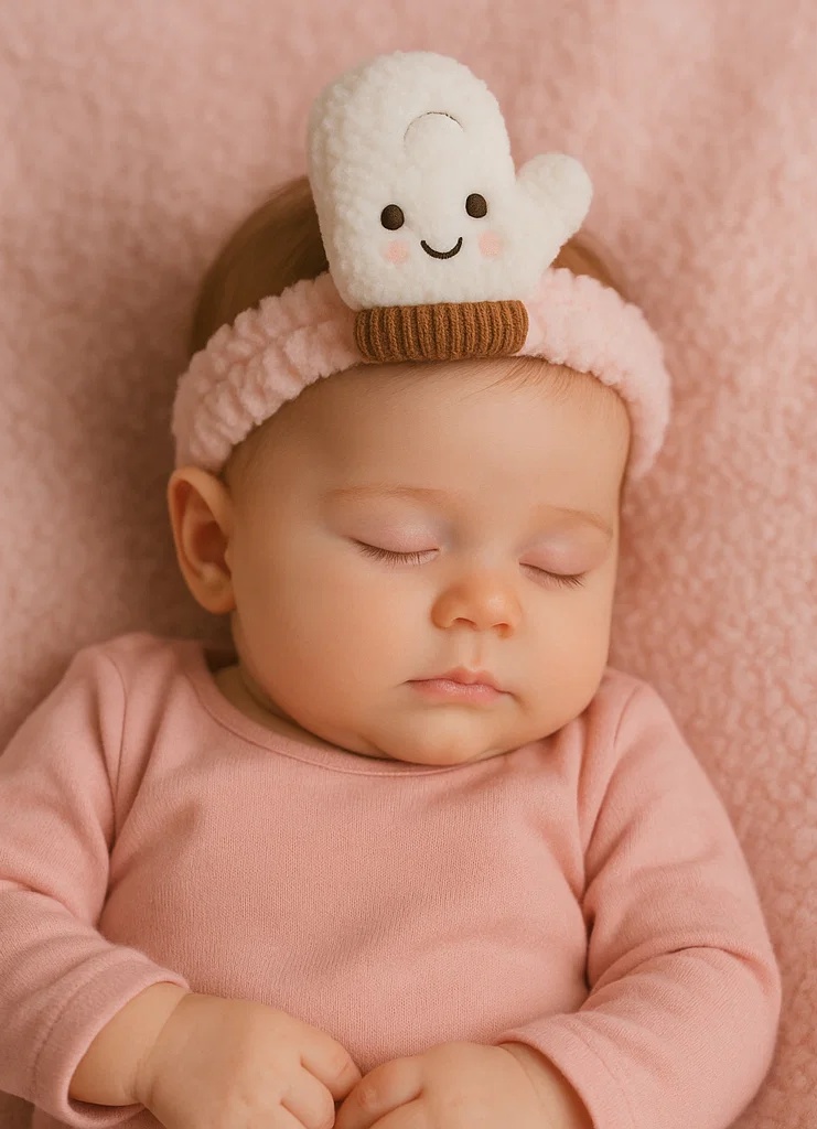 Glove Plush Baby Headband - Soft Cartoon Infant Hair Accessory