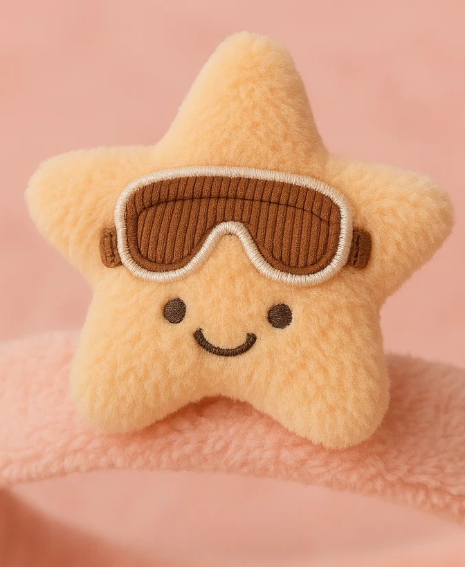 Stern Plüsch Baby-Stirnband - Niedliches Haaraccessoire für Säuglinge mit Wintermütze Design
