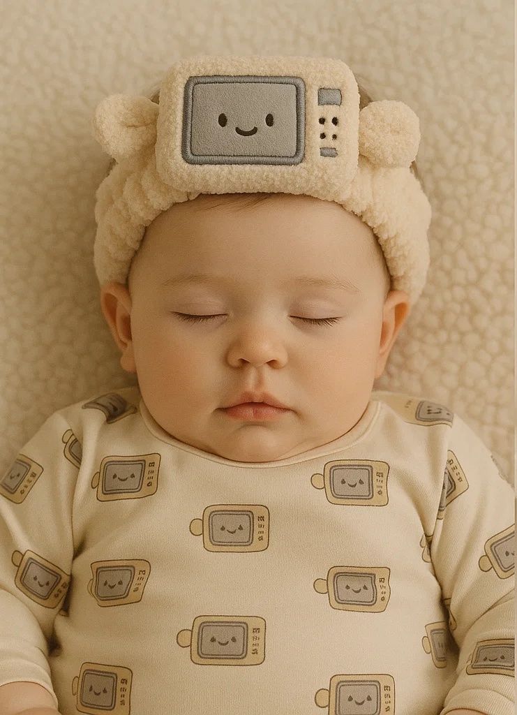 TV Plush Baby Headband - Soft Cartoon Infant Hair Accessory