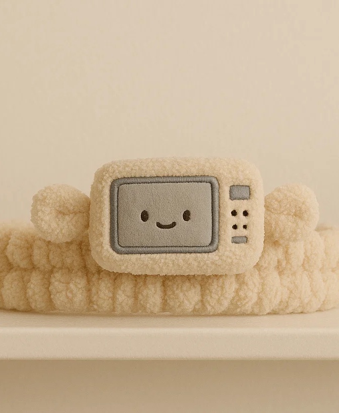 TV Plush Baby Headband - Soft Cartoon Infant Hair Accessory