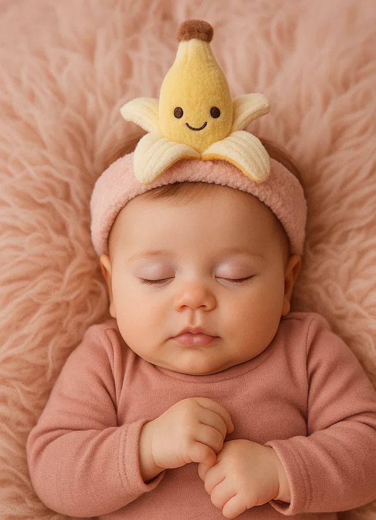 Banana Plush Baby Headband - Soft Cartoon Infant Hair Accessory
