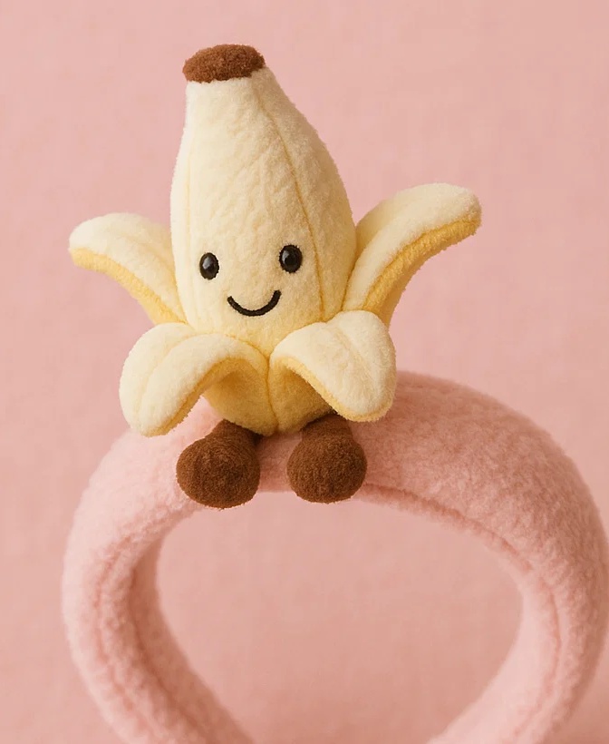 Banana Plush Baby Headband - Soft Cartoon Infant Hair Accessory