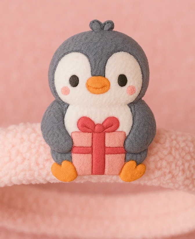 Plüsch Pinguin Geschenk Baby Stirnband – Niedliches Cartoon Haaraccessoire für Neugeborene