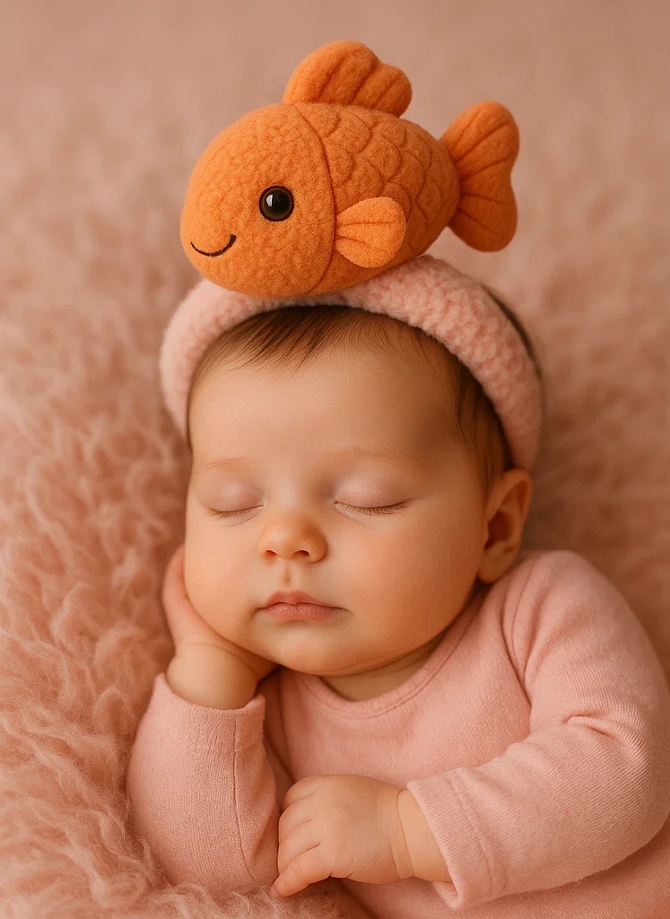 Baby Headband with Plush Fish - Cute Infant Hair Accessories