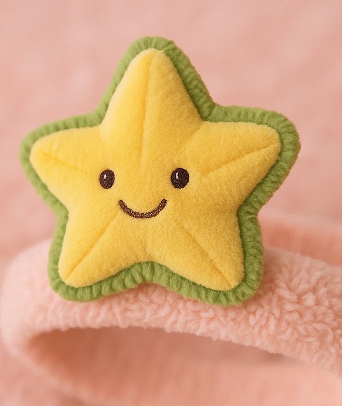 Baby Headband with Plush Star - Soft Newborn Girl Hair Accessories