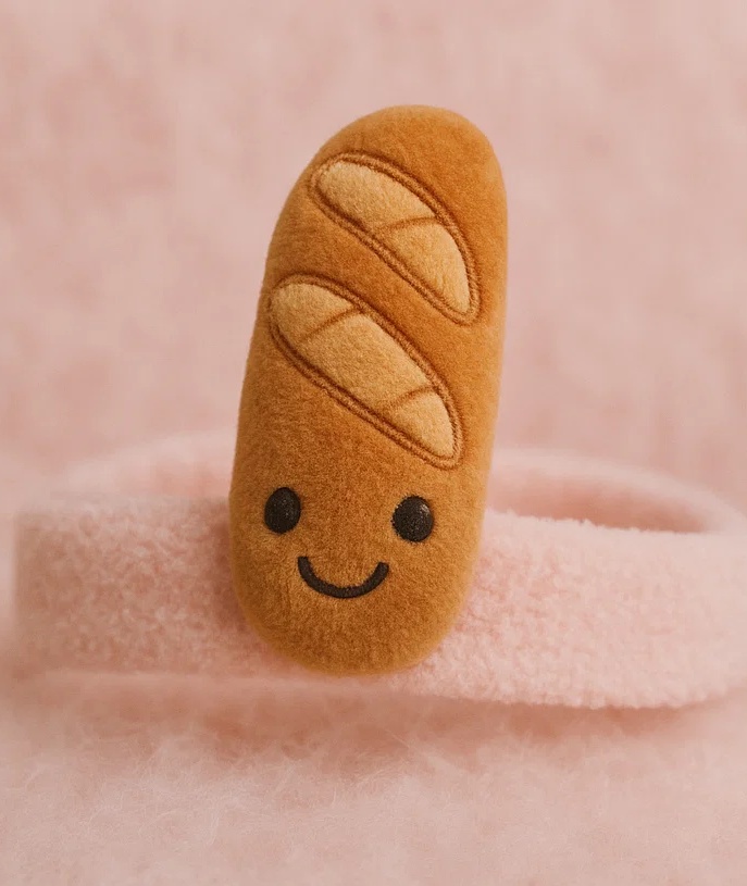 Baby Headband with Plush Bread - Cute Infant Hair Accessories