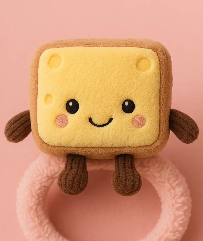 Baby Headband with Plush Cheese - Cute Infant Hair Accessories