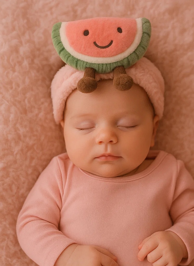 Baby Headband with Plush Watermelon - Cute Infant Hair Accessories
