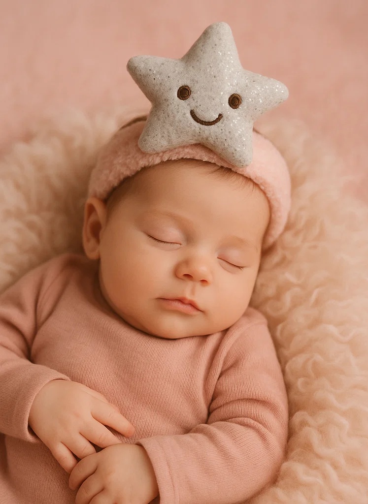 Baby Headband with Sparkly Plush Star - Cute Infant Hair Accessories