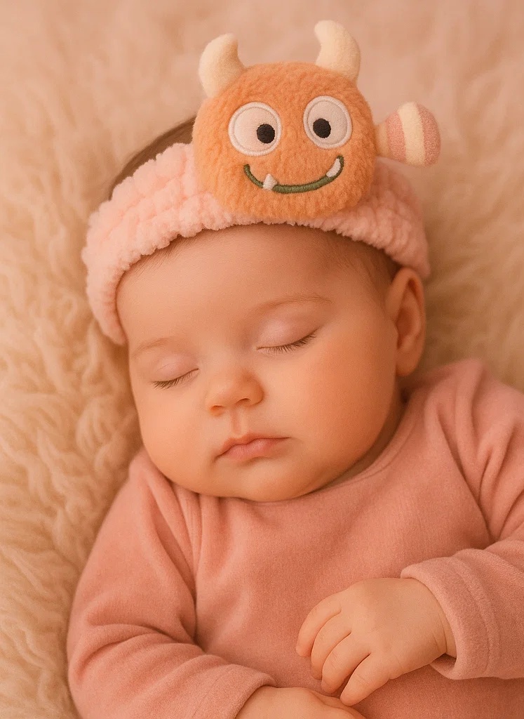 Baby Headband with Plush Monster - Cute Infant Hair Accessories