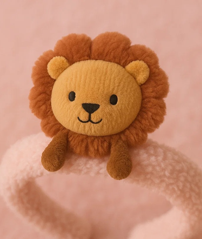 Baby Headband with Plush Lion - Cute Infant Hair Accessories