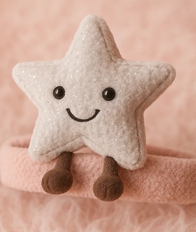 Baby Headband with Plush Star - Cute Infant Hair Accessories