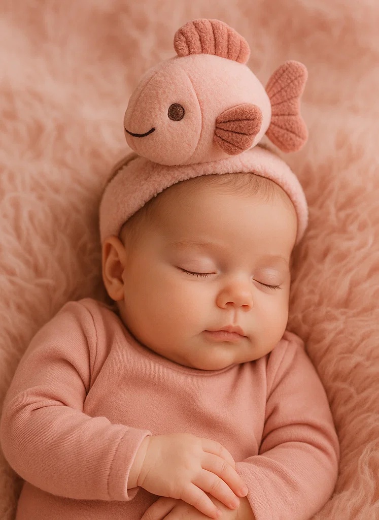 Baby Headband with Plush Fish - Cute Infant Hair Accessories