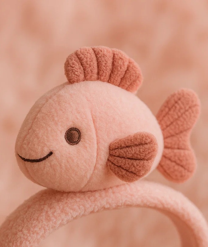 Baby Headband with Plush Fish - Cute Infant Hair Accessories