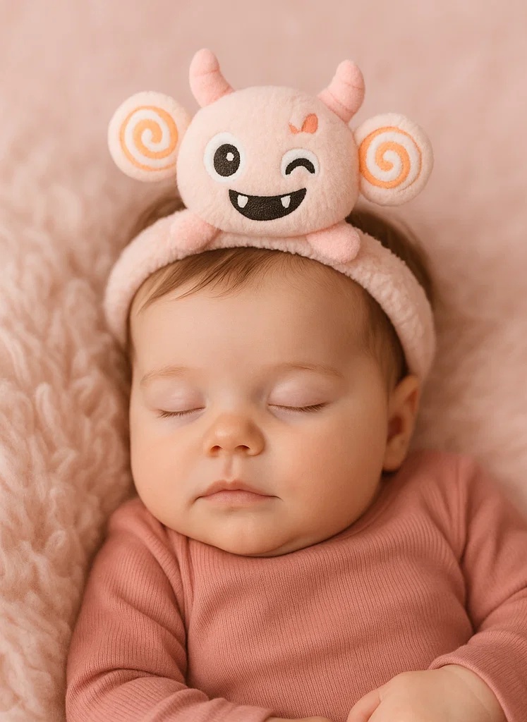 Baby Headband with Plush Ram - Cute Infant Hair Accessories
