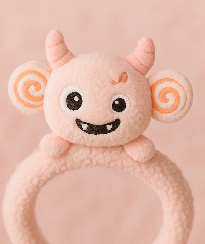 Baby Headband with Plush Ram - Cute Infant Hair Accessories