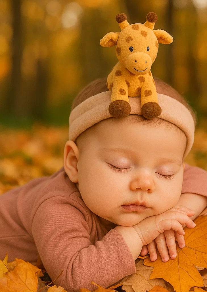 Plush Giraffe Baby Headband – Adorable Cartoon Accessory