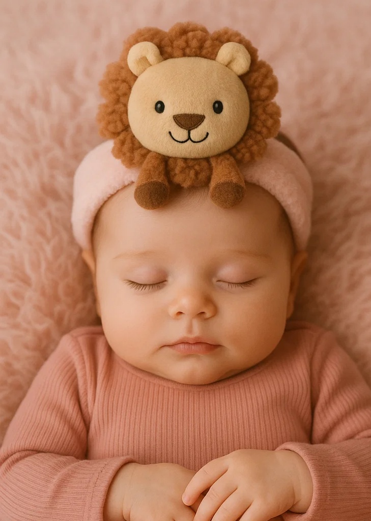 Plush Lion Baby Headband – Soft and Adorable Design