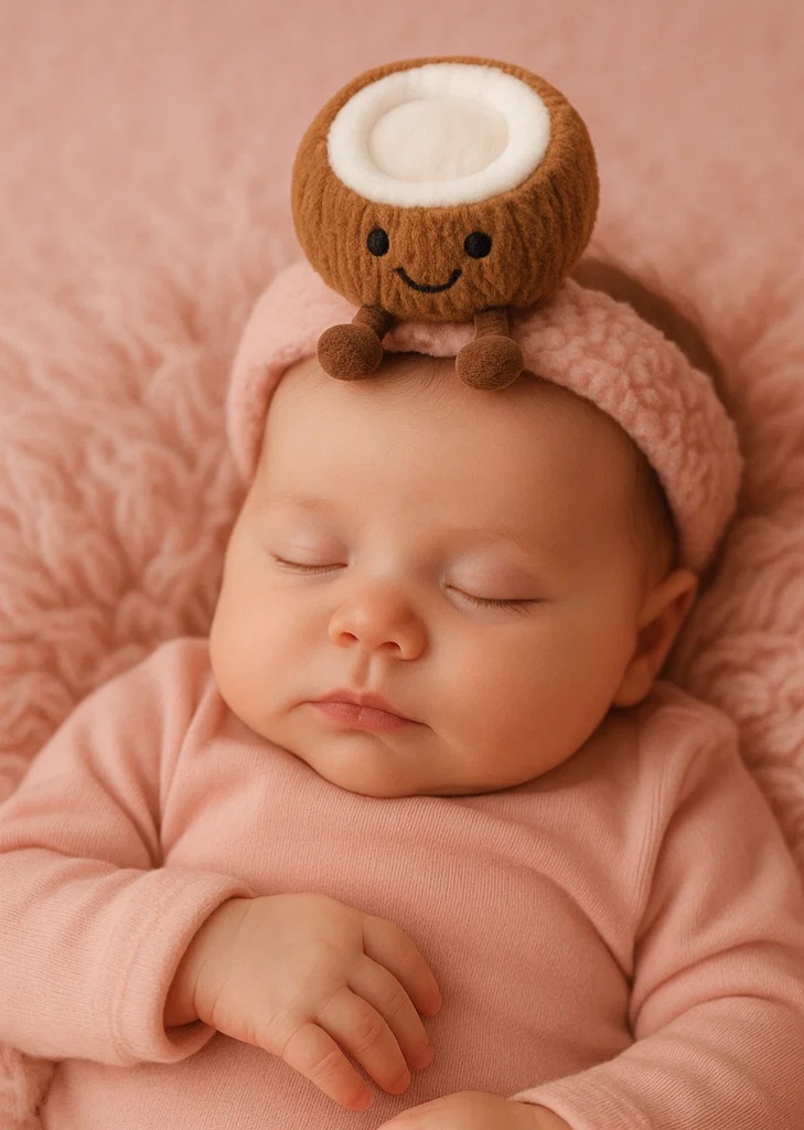 Plush Purple Winter Baby Headband – Cartoon Style with Goggles and Earmuffs