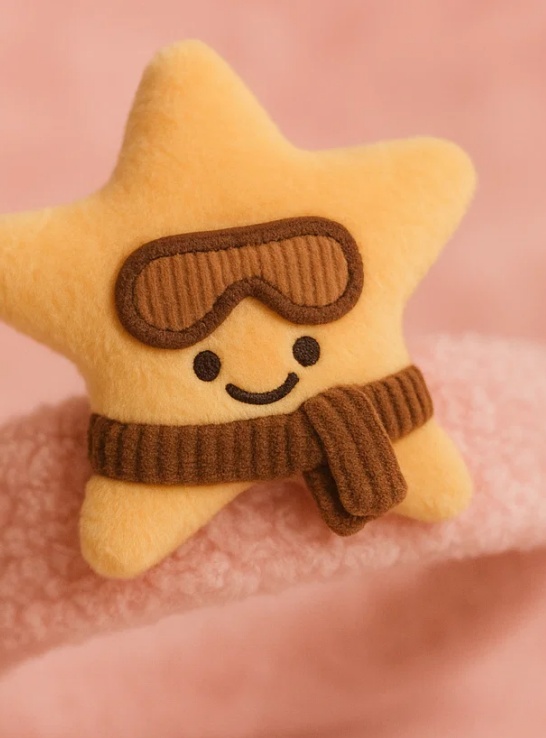 Plush Star Baby Headband with Goggles – Winter Cartoon Accessory