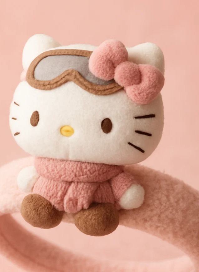 Hello Kitty Plush Baby Headband with Winter Gear – Licensed Cartoon Style