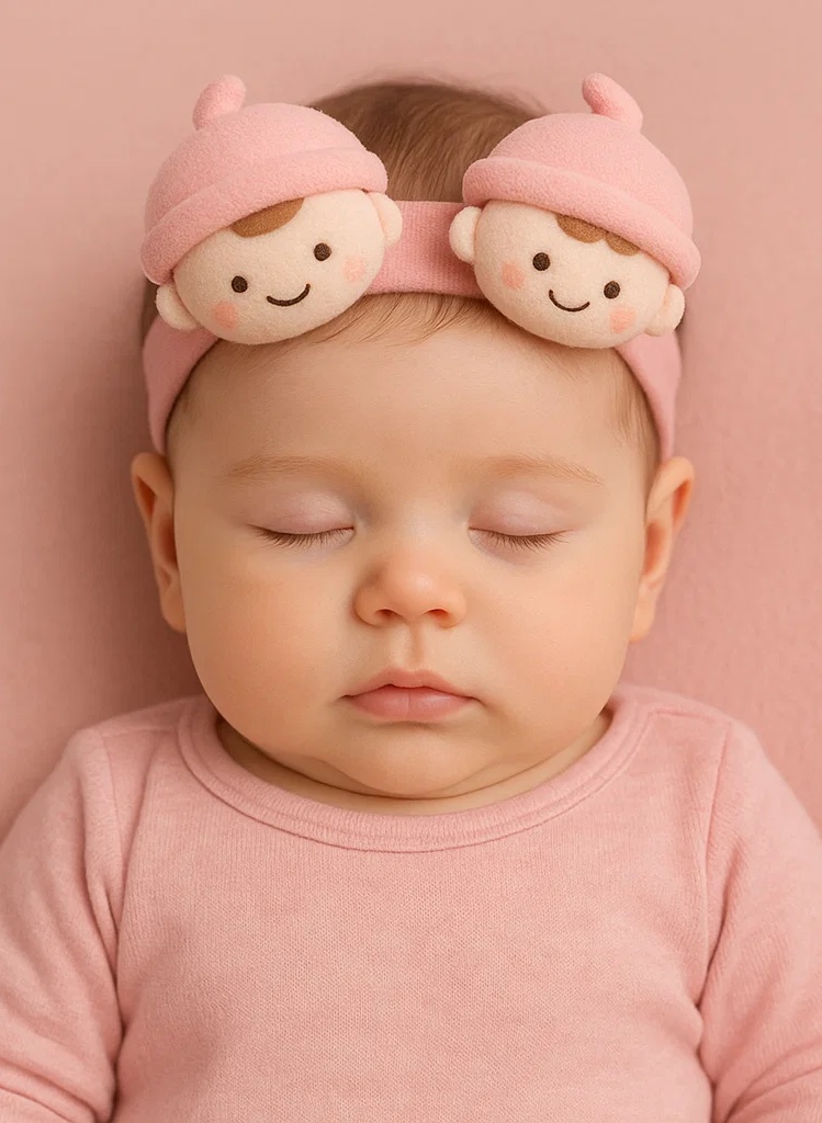Gemini Zodiac Plush Baby Headband – Cute Horoscope Twins Character Soft Hairband for Newborns & Toddlers