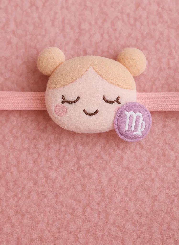 Virgo Zodiac Plush Baby Headband – Cute Horoscope Maiden Character Soft Hairband for Newborns & Toddlers