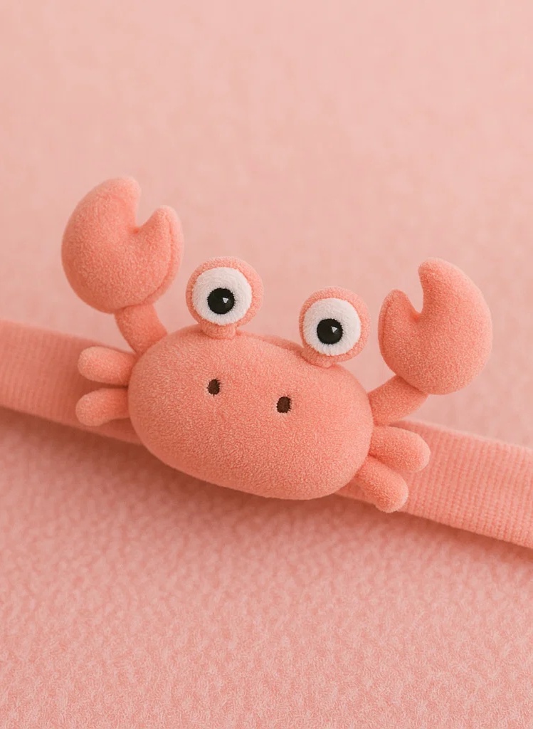 Cancer Zodiac Plush Baby Headband – Cute Horoscope Crab Character Soft Hairband for Newborns & Toddlers