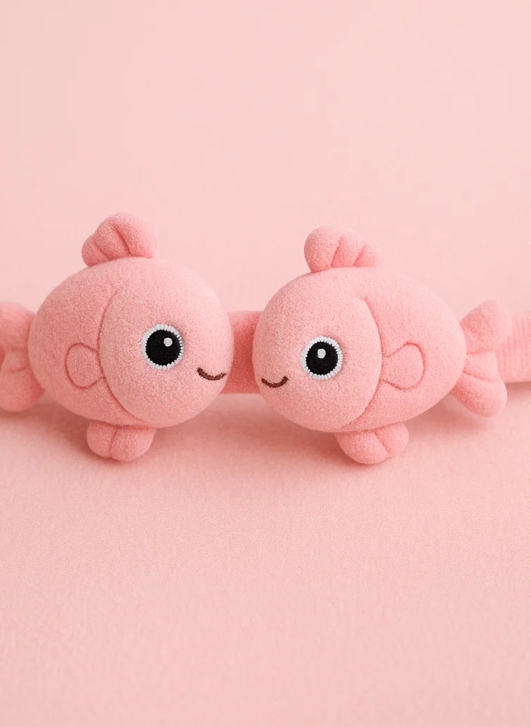 Pisces Zodiac Plush Baby Headband – Cute Horoscope Character Soft Hairband for Newborns & Toddlers