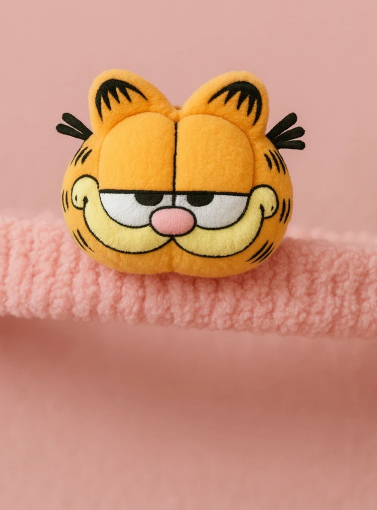Garfieldi plüüsist beebipeapael – Pehme koomikskassi peapael vastsündinutele ja imikutele