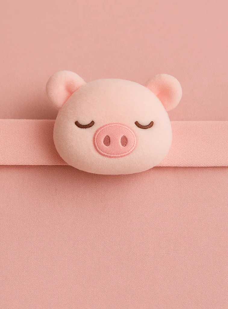 Diadema de peluche para bebé signo zodiacal – Muñeco rosa de Cerdo Virgo para recién nacidos