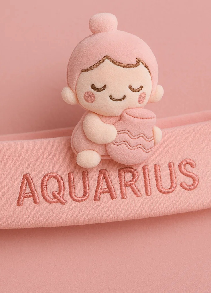 Aquarius Plush Baby Headband – Soft Zodiac Hairband for Newborns & Infants