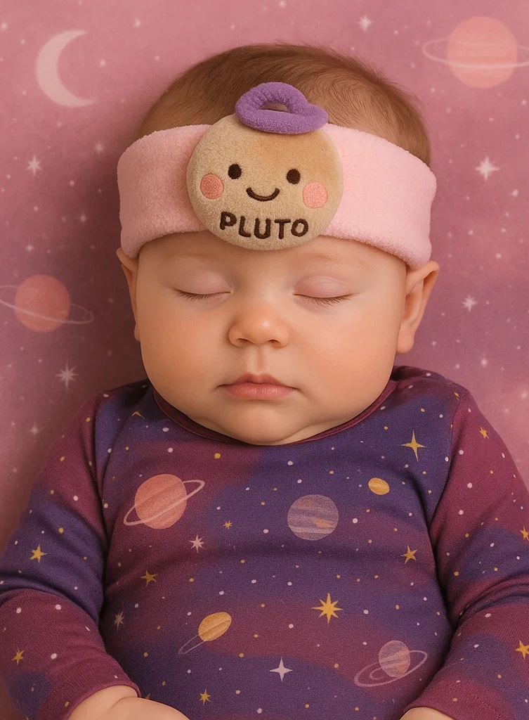 Faixa de Cabelo de Bebê Planeta Marte de Pelúcia