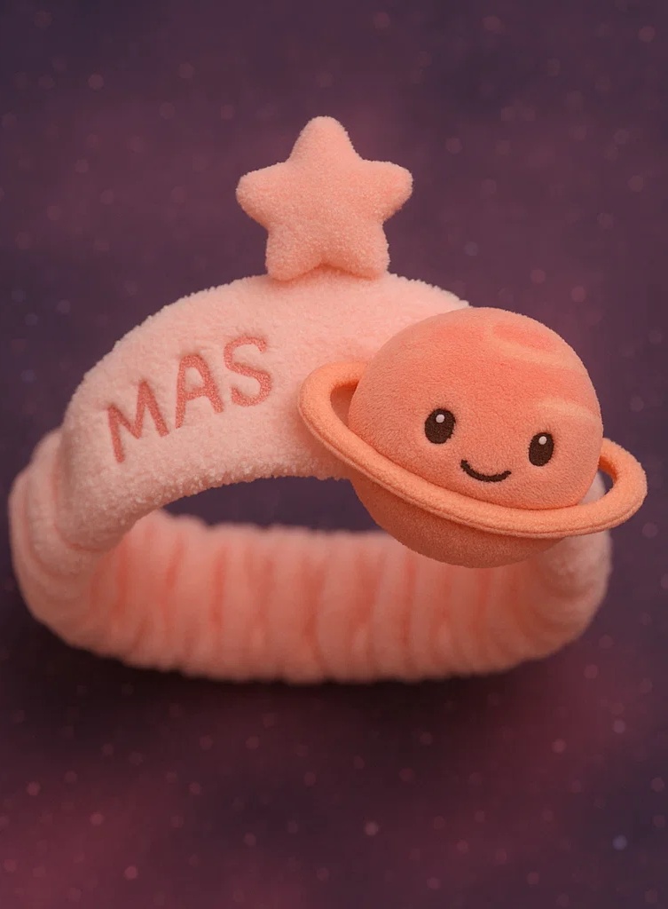 Bandeau bébé planète Mars en peluche