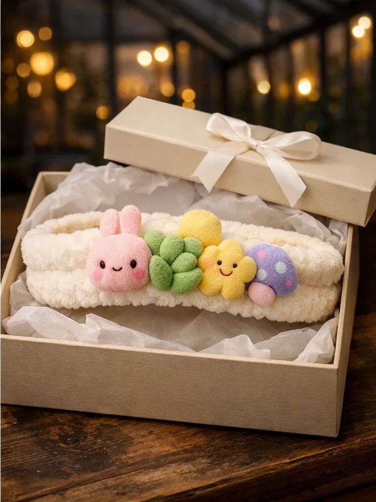 Adorable Bunny & Mushroom Plush Baby Headband – Popular Baby Boutique Hair Accessory