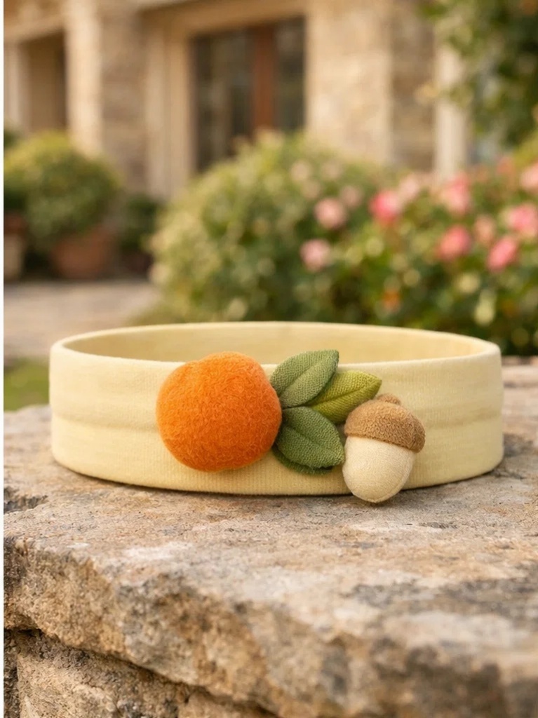 Orange & Acorn Baby Headband – Forest-Themed Design, Bulk-Friendly Packaging