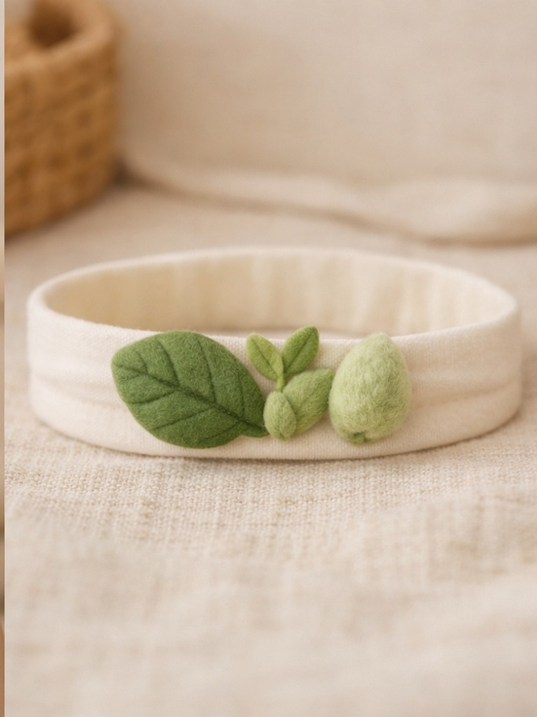 Leaf Bud Baby Headband – Natural Fresh Design for Newborns