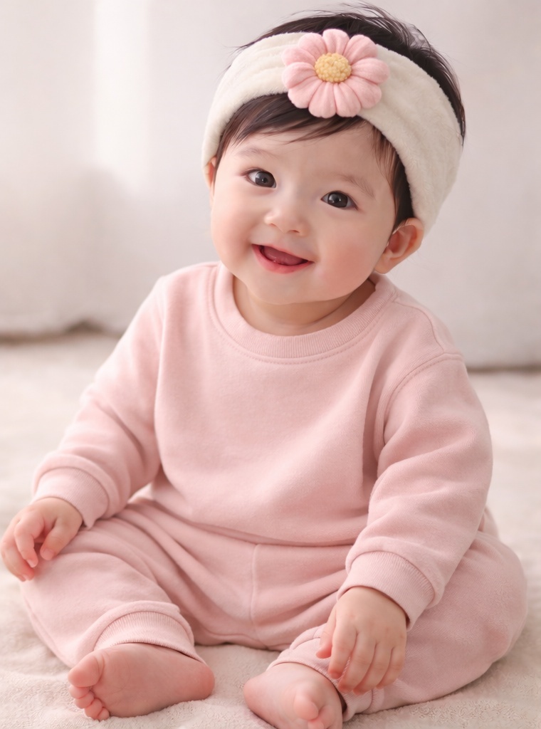 Smiling Flower Baby Headband – Sunflower, Daisy, and Cute Faces for Newborns
