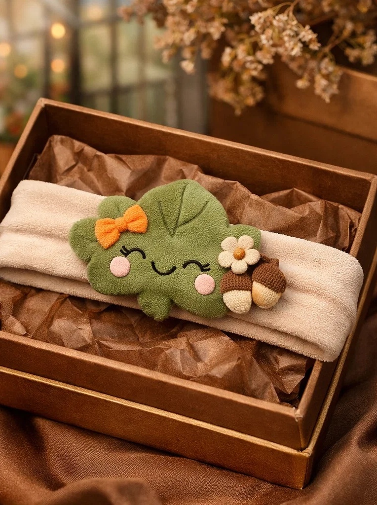 Bandeau bébé feuille et gland – accessoire adorable pour boutiques bébé (B2B)