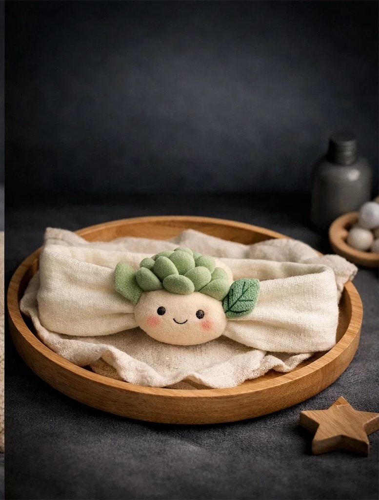 Cinta de cabeza para bebé con muñeca fresa - Ideal para tu tienda