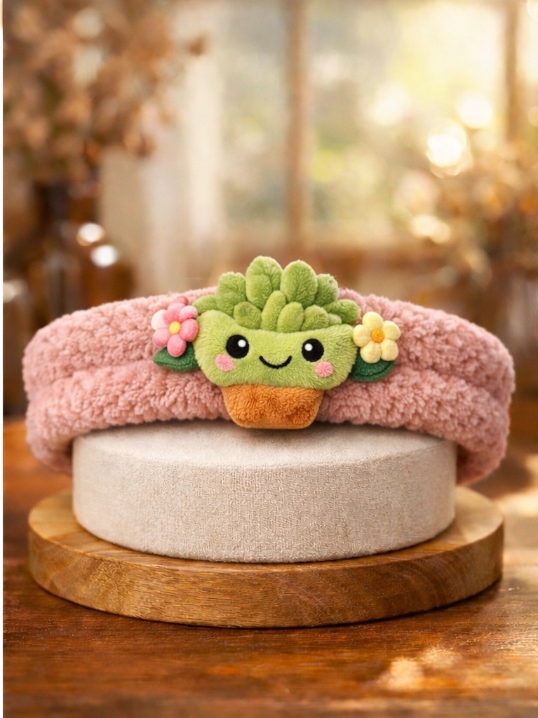 Bandeau pour bébé avec poupée en peluche