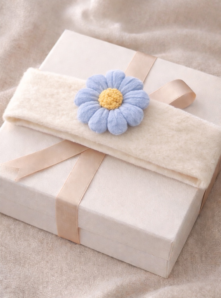 Whimsical Baby Headband with Flowers and Smiley Faces – Adjustable and Soft for Babies