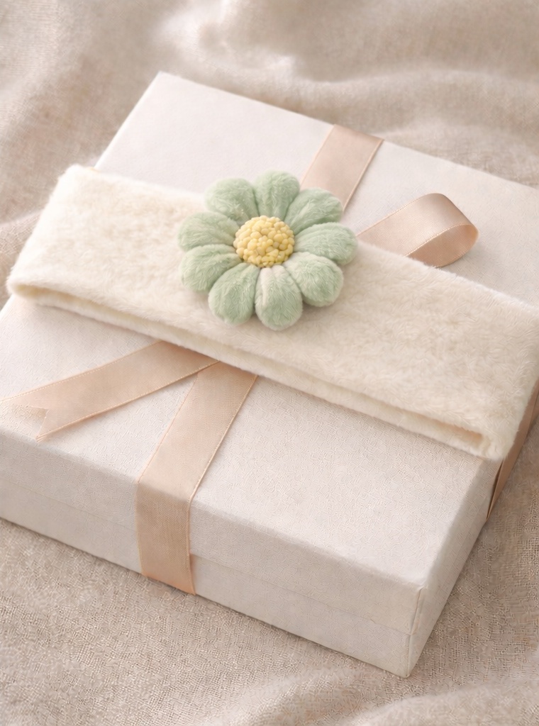 Cute Smiling Daisy Baby Headband – Plush and Adjustable for Newborns