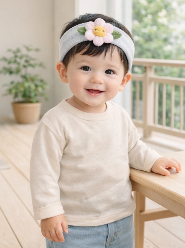 Delicate Pink Daisy Baby Headband - Sweet and Elegant
