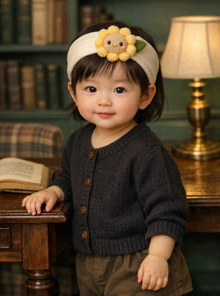 Bandeau bébé avec fleur jaune en peluche – un article gagnant pour grossistes et boutiques cadeaux