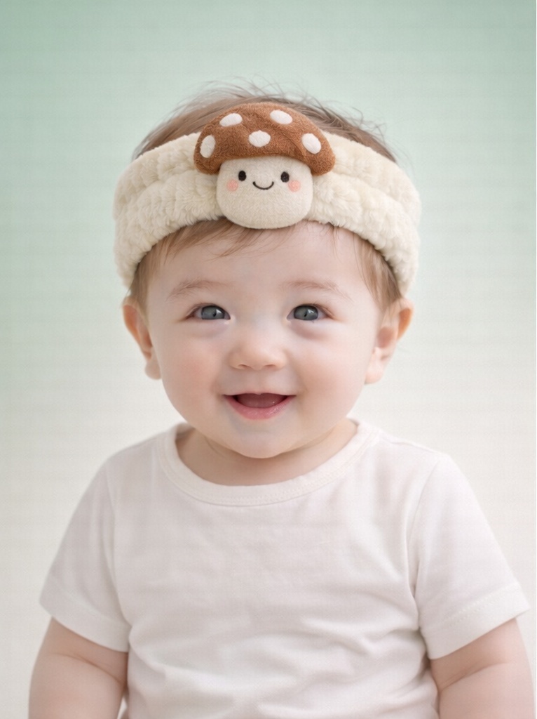 Cute Mushroom Baby Headband – A Perfect Addition to Nature-Themed Baby Collections