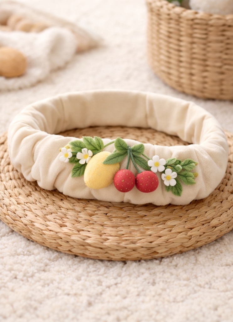 Bandeaux pour bébé en peluche fruits – Accessoires adorables pour détaillants et photos nouveau-nés