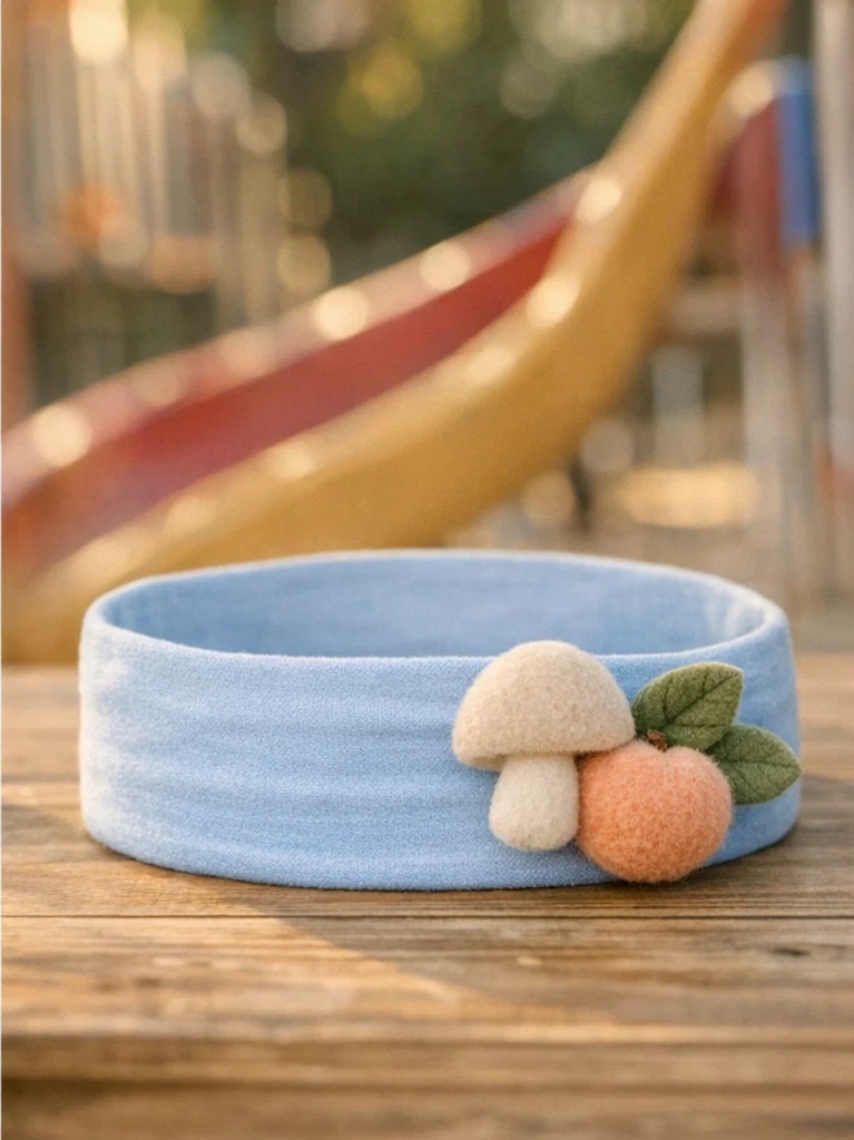 Cute Mushroom & Peach Baby Headband – Soft, Eco-Friendly, and Ideal for Boutique Retailers